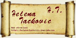 Helena Tacković vizit kartica